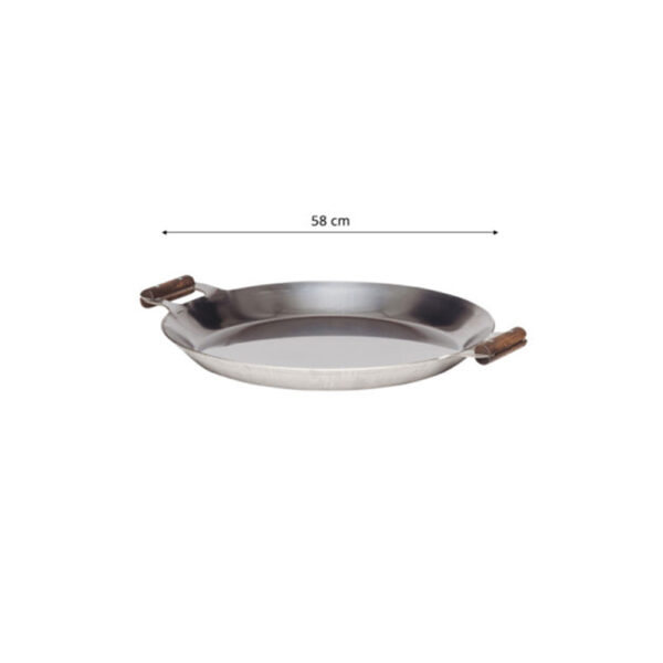 Grillpann-FP-580-inox,-58-cm-FP-580i Gaasipõöleti Grillpann Wok-pann Cataplana komplektid Pritsmekaitsmed Wok-panni kaaned Gaasipõletid jalgadel Paella pannid Grilpannid