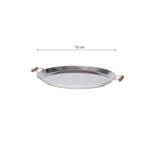 Grillpann-FP-720-inox,-ø-72-cm Gaasipõöleti Grillpann Wok-pann Cataplana komplektid Pritsmekaitsmed Wok-panni kaaned Gaasipõletid jalgadel Paella pannid Grilpannid