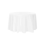 Valge laudlina rent Ø280cm ümmargusele lauale elegantne lauakate