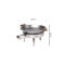 Gaasipõletiga grill/paellapann PRO-460 inox