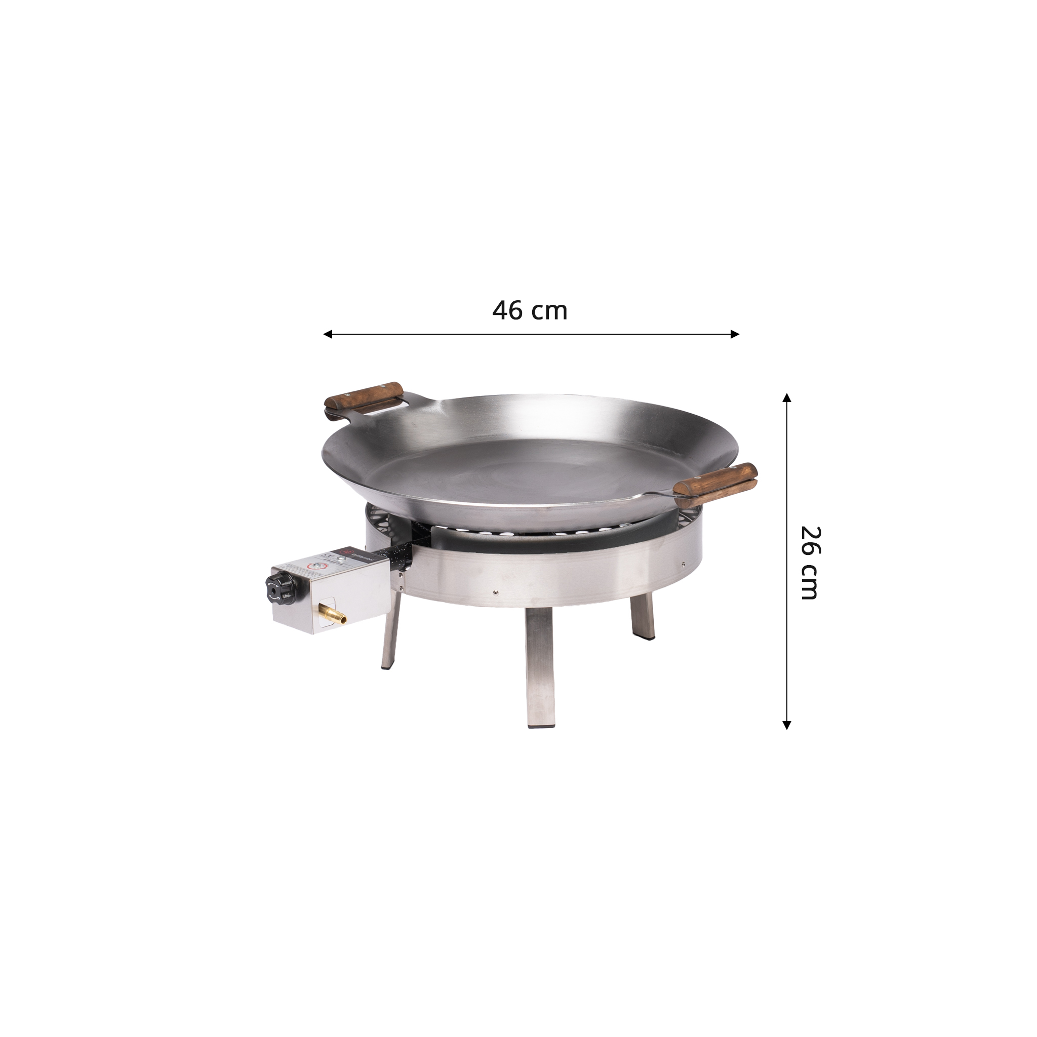 Gaasipõletiga grill/paellapann PRO-460 inox