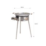 Gaasipõletiga grill/paellapann PRO-580 inox rent Paella pannid