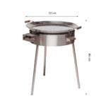 Gaasipõletiga grill/paellapann PRO-720 inox rent Paella pannid