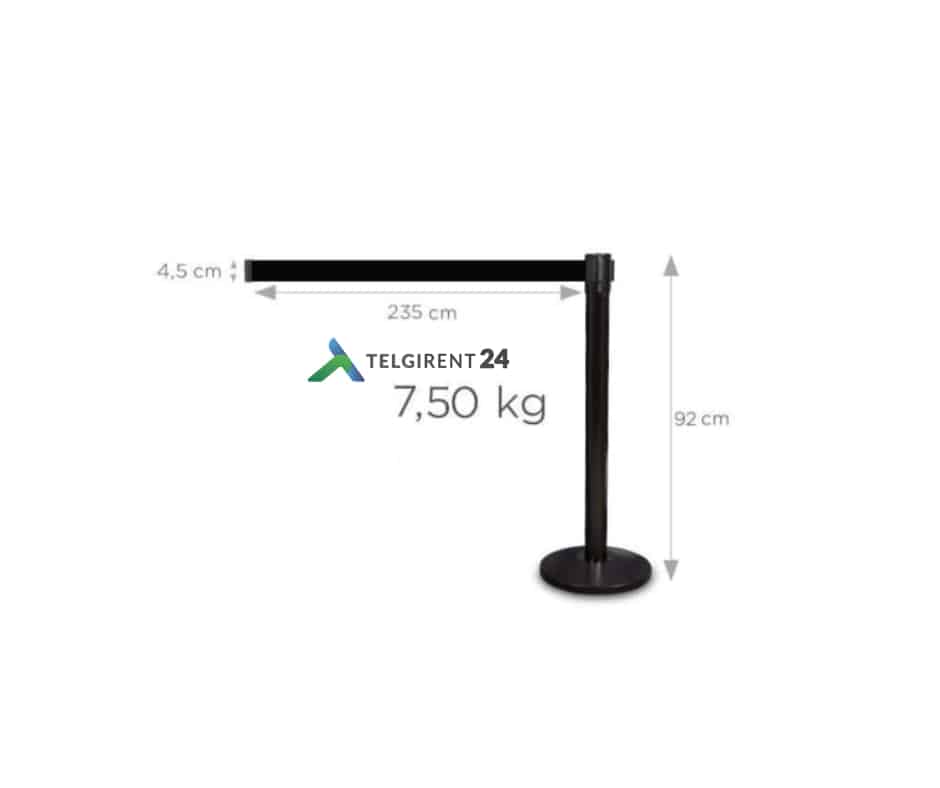 Piirdepost must musta lindiga