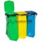 Prügikotihoidja jäätmete sorteerimiseks, 3-osaline