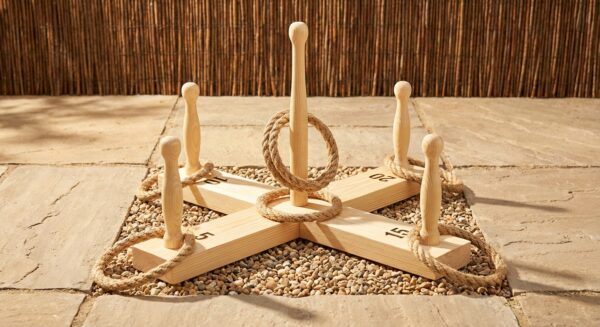 Rongaviske mangu rent - puidust alusplaat pulkade ja rongastega